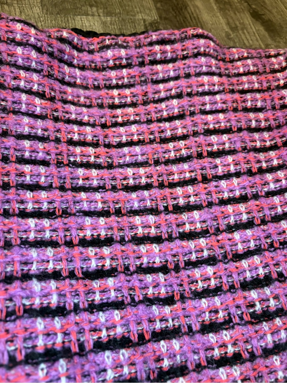 Juicy Couture Pink Tweed Cardigan with Black Trim - Picture 10 of 10